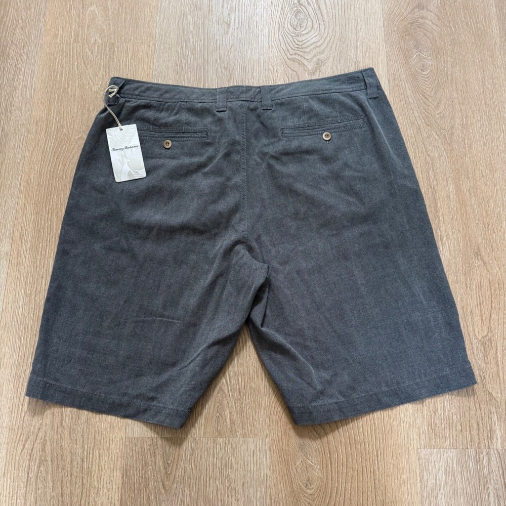 Tommy Bahama Havana Herringbone Shorts Mens 38 Ink Grey Silk Cotton T817036 NWT - Picture 8 of 8